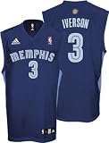 Allen Iverson Jersey: adidas Navy Replica #3 Memphis Grizzlies Jersey - Large