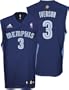 Allen Iverson Jersey: adidas Navy Replica #3 Memphis Grizzlies Jersey