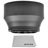 72MM Soft Rubber Lens Hood for <b>Camera</b> Lens with 72MM Filter Thread + Premium Goja Microfiber Cleaning Cloth