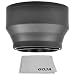 72MM Soft Rubber Lens Hood for Camera Lens with 72MM Filter Thread + Premium Goja Microfiber Cleaning Cloth