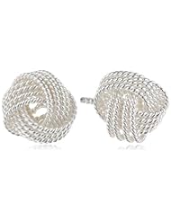 Sterling Silver Twisted Love Knot Stud Earrings