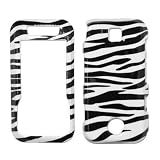 Zebra Stripes Design Snap-On Cover Hard Case Cell Phone Protector for Motorola Rival A455 [Accessory Export Packaging]