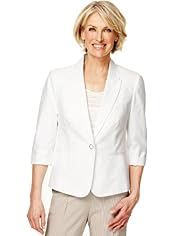 Classic Collection Cotton Rich 1 Button Jacket with Linen