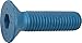 M10-1.5 x 60 mm. Blue Alloy Steel Flat Socket Head Cap Screw, 5 pk.
