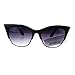 SA106 Womens High Point Squared Half Rim Look Cat Eye Sunglasses Black - Smoke