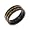 Eve's Addiction Mens Gold Beaded Double Row Black Plate Stainless Steel Band, 10