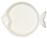 White Fish Ceramic Pottery Mahi Large Ramekin Set of Four 8 1/2