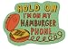 Juno sticker Hold on I'm on my Hamburger Phone
