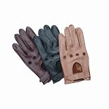 Wheelskins Genuine Deerskin DRIVING GLOVES - Black (Size Large)
