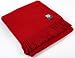 Extra 40% Off Soft 100% Alpaca Wool Reversible Throw Blanket Deep Solid Burgundy Color
