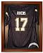 San Diego Chargers Cabinet Style Jersey Display Case - Brown