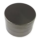 Golden Bell Custom Four Piece Herb,Spice,Tobacco Pollen Grinder --Color:Nickel Black