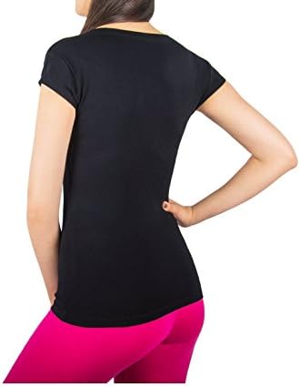 A Scott Sexy Basics Women's 2 Pack Deep V-neck Cotton Spandex Short Cap Sleeve T (XL   12-16, 2 BLACK)