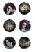 The Twilight Saga: New Moon - Merchandise (6 Piece Button Set - Edward #2) (Size: 1" Each)