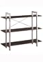 Office Star XT27 XText Bookcase, Espresso Silver Accents