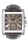 Emporio Armani Men's Dark Brown Leather Strap Watch