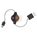 Retractable USB CABLE MINI-B 5-pin for Motorola RAZR Blackberry 8800, 7130v, 8707g and more