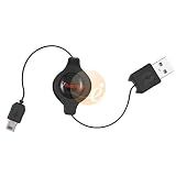 Retractable USB CABLE MINI-B 5-pin for Motorola RAZR Blackberry 8800, 7130v, 8707g and more