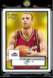 2005 06 Topps Style '52 Zydrunas Ilgauskas Cleveland Cavaliers Basketball Card #41 - Mint Condition - In Protective Display Case !!