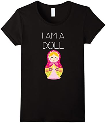 Women's Matryoshka Shirt, Nesting Doll Shirt, Russian Doll XL Black