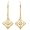 10k Yellow Gold Diamond Leverback Floral Design Earrings (1/20 cttw, I-J Color, I3 Clarity)