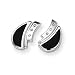 Diamond & Onyx Sterling Silver Earrings