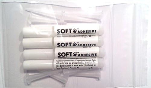 4 Adhesive Glues & 12 Applicator Tips for Nail Caps - Extra Supplies for Canine and Feline Soft Claws & 2 Sparkle Ball Cat Toys
