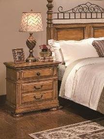 Rustic Oak Finish Nightstand Rustic Oak Finish Nightstand