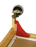 Foundations Evacuation Frame with Antique Brass Casters, Red/Antique Brass