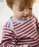ORGANIC ROMPER - BRETON STRIPES RASPBERRY