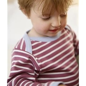 ORGANIC ROMPER - BRETON STRIPES RASPBERRY