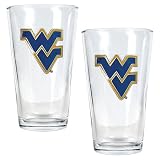 West Virginia Mountaineers 2pc Pint Ale Glass Set NCAA College Athletics
