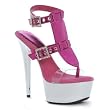6 Inch Sexy High Heel Shoes Fushia Pink Platform Shoes T Strap