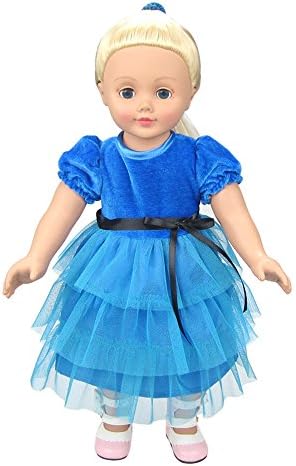 Banne Park Rids 18 Inches Simulation Blue New Bitty Princess Baby Doll's Clothes