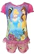 Disney Princess Cinderella, Belle, Tiana Shortie Pajama Set for girls