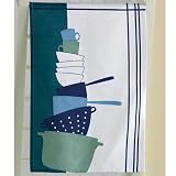 Stacked Pots Printed Dishtowel