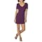 Juniors' Xhilaration® 3/4-Sleeve Fitted V-Neck Dress - Purple