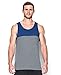 Under Armour Men's UA Tri-Blend Tank Top Greyhound Heather/Royal/Stealth Gray Large