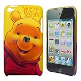 Pooh Pattern Hard Case for iPod Touch 4 + Blue USB 2.0 Data Sync Cable for iPhone & iPad & iPod Touch & iPod Nano & iPod+ Clear Screen Protector