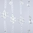 6' Ice Palace Clear and Silver Beaded Snowflake Christmas Garland - Unlit