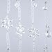 6' Ice Palace Clear and Silver Beaded Snowflake Christmas Garland - Unlit