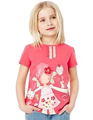 Emily Button™ Pure Cotton Embroidered T-Shirt
