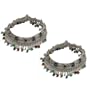 Indian Foot Jewellery Silver Ankle Bracelet Pairs 9.5 inches (sanklt097)