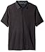 Perry Ellis Men's Big-Tall Slub Polo with Woven Collar