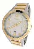 Fossil , Men's , Gold Bezel Off White Round Dial , Two-Tone Bracelet , Watch # FS4286