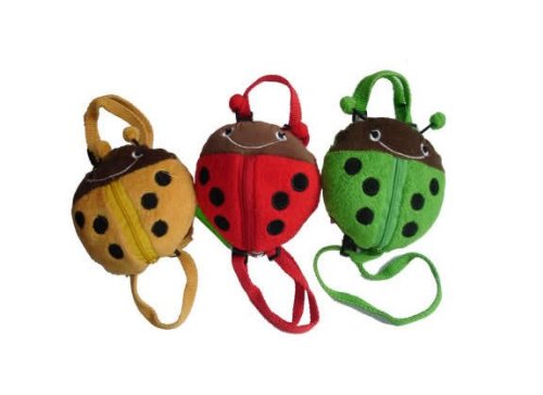 How's Your Dog Ladybug Harness / Backpack + Leash Set - Red