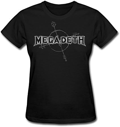 Women Megadeth Band Logo Fatal Illusion Classic Short Sleeve Tshirt Cotton