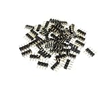 uxcell　RGBコネクタ　オスタイプ　LEDストリップ用　ダブルエンド　4ピンニードル　50個入り