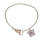 18k Yellow Gold Plated Sterling Silver Multi-Gemstone and Diamond Butterfly Charm Bracelet, 7.25"
