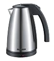 Severin WK 3492 Wasserkocher, Edelstahl-gebürstet-schwarz / 1,0 Liter Inhalt / 1500 W